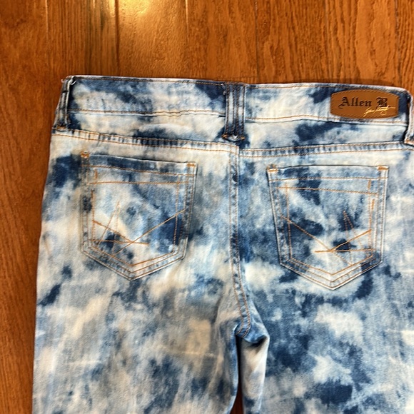 ALLEN B ACID WASH SKINNY JEANS ZIPPED CUFFS SIZE 10 - Picture 6 of 6